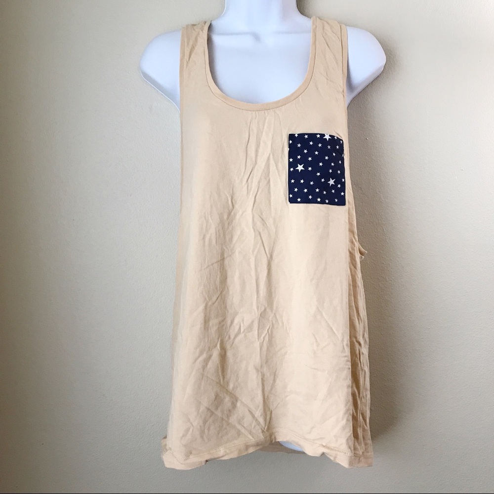 ASOS Razor Back Tank Top Large Pocket